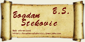 Bogdan Steković vizit kartica